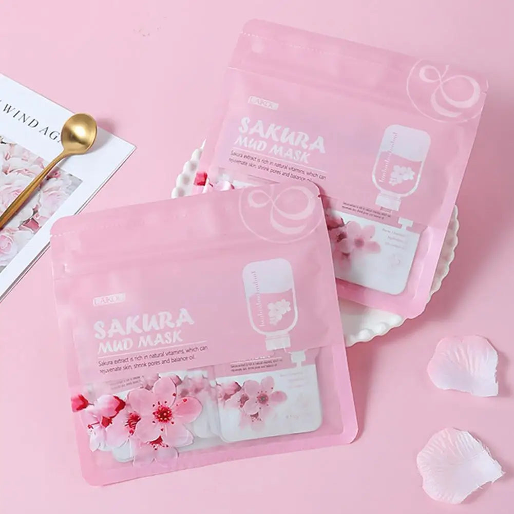 Sakura Volcanic Mud Clay Mask – Oil Control & Deep Cleansing Clay Face Mask Peaceful Pleasures Health and Wellness