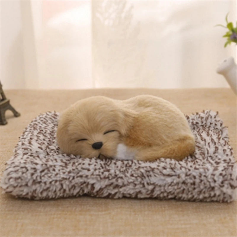 Car Stuffed Toys Lovely Simulation Animal Plush Sleeping Dogs Toy Kids For Car Decor Peaceful Pleasures Health and Wellness as picture 2
