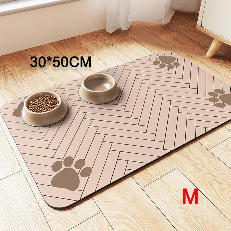 Pet Feeding Mat – Absorbent, Non-Slip & Waterproof for Dogs & Cats