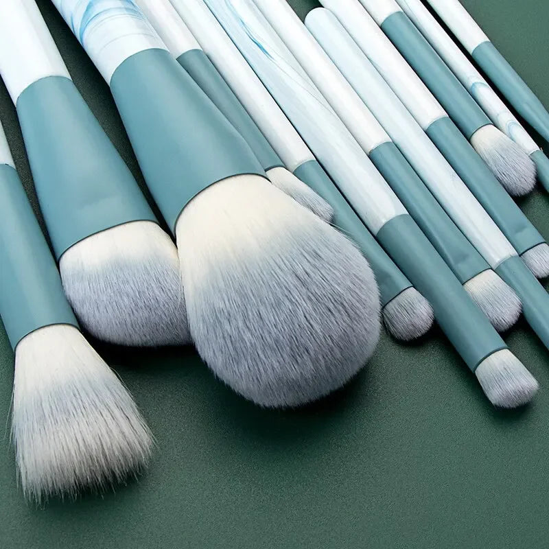 12-Piece Soft Makeup Brush Set – Foundation, Blush & Eyeshadow