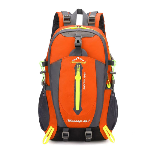 Outdoor hiking backpack waterproof trekking camping rucksack men's casual travel bag new sports backpack Peaceful Pleasures Health and Wellness Orange