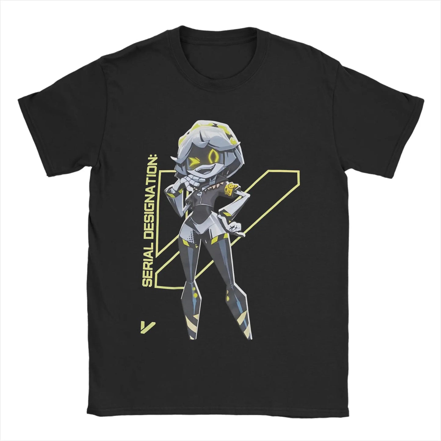 Murder Drones T-Shirts Men Game Character Funny 100% Cotton Tees Round Neck Short Sleeve T Shirt Gift Idea Clothes Peaceful Pleasures Health and Wellness black 5XL