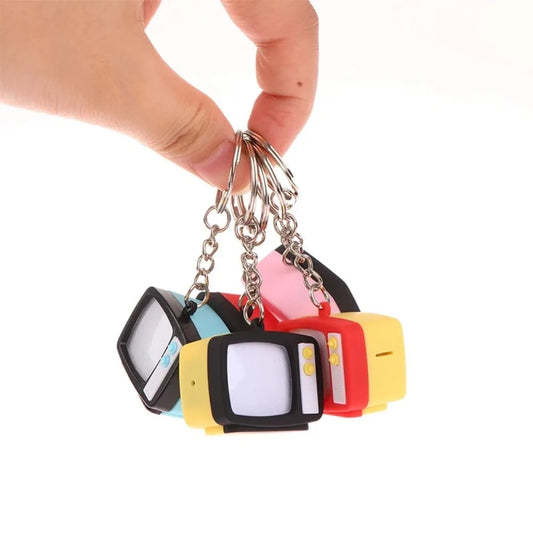 Retro TV Keychain – Mini Television Model with Light & Sound Novelty Keychain Oasis Select