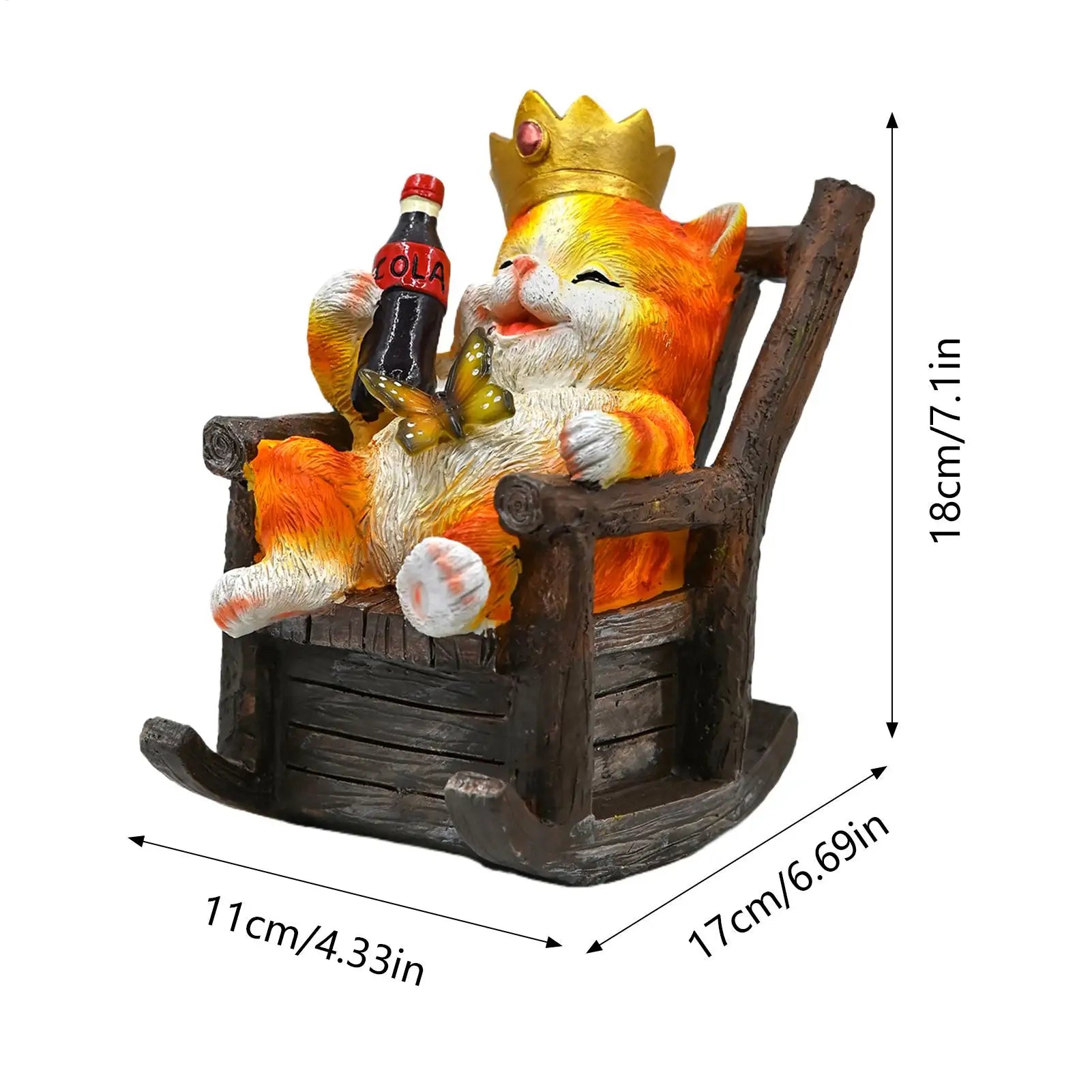 Solar Cat Garden Sculpture | Color-Changing LED Yard Statue Solar Garden Sculpture Peaceful Pleasures Health and Wellness