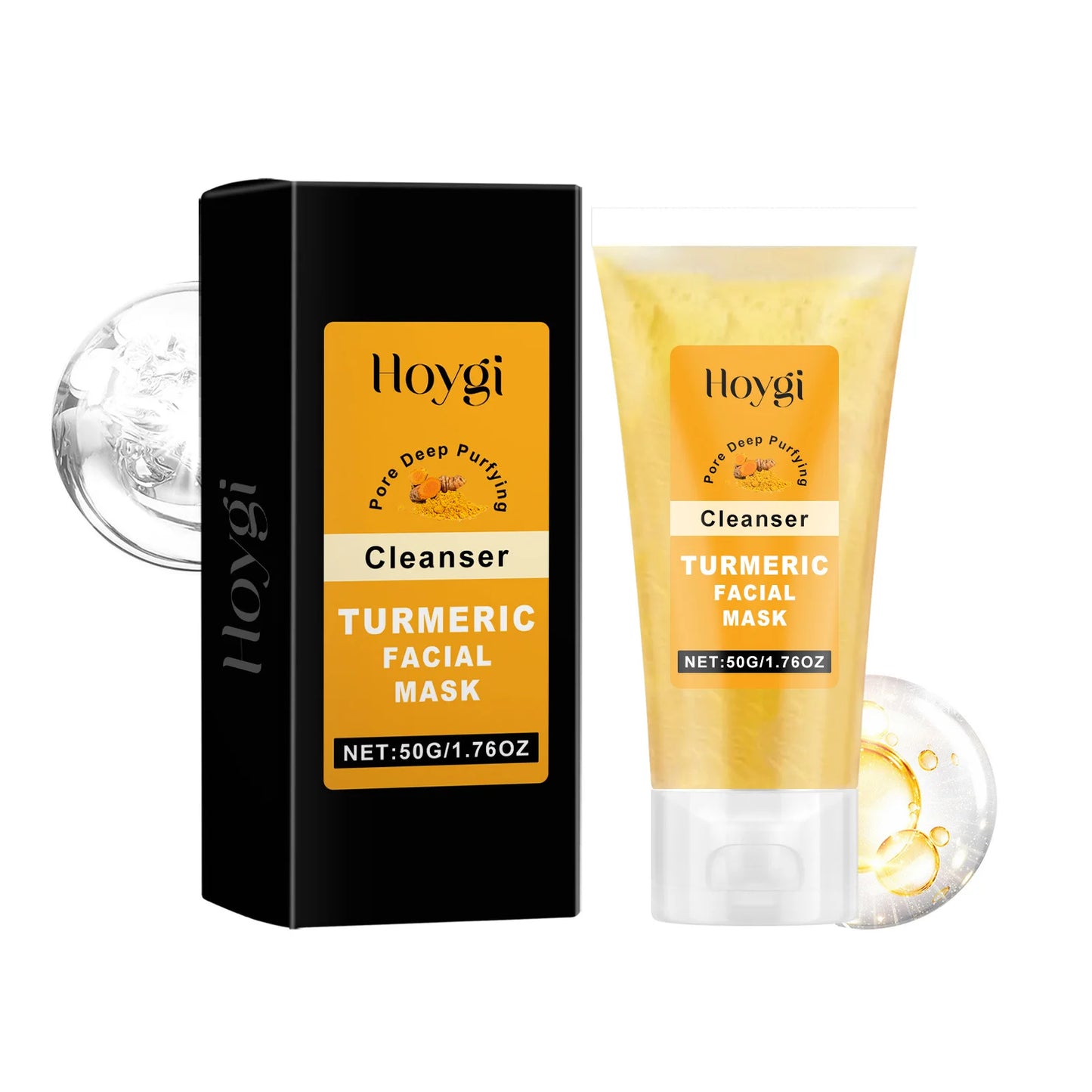 Turmeric Cleanser Oil Control Dark Spot Removal Anti Acne Deep Cleansing Shrink Pore Brightening Moisturizing Vitamin C Cream Peaceful Pleasures Health and Wellness B