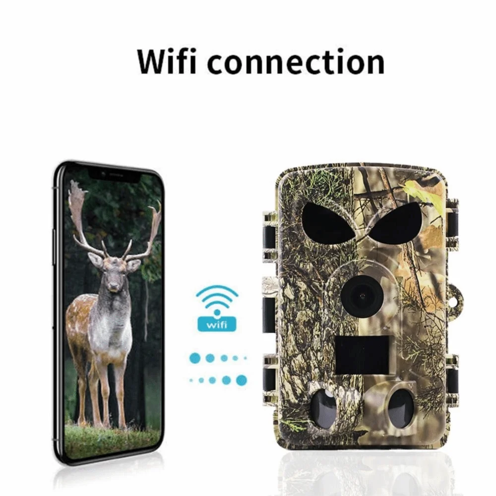 8K PR8000 Wifi Camera IP65 Waterproof No Glow Night Vision Video Recording Camera 2.0 Inch LCD Screen APP Control Peaceful Pleasures Health and Wellness
