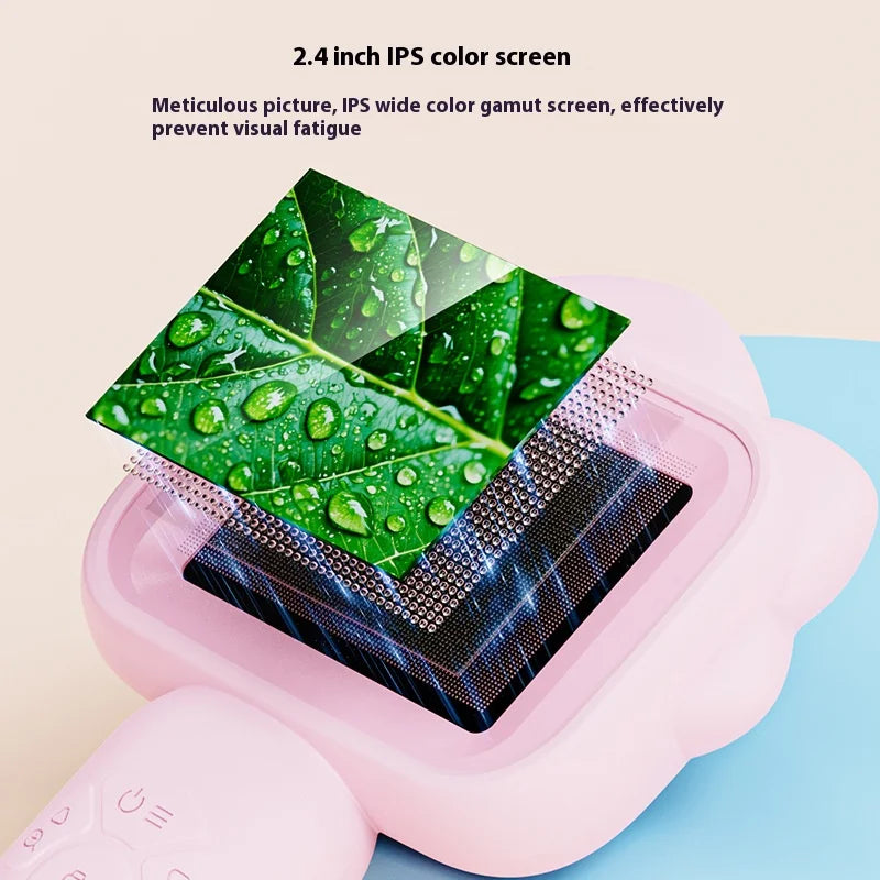 Children's Magnifying Microscope Cartoon Toy Shooting Portable Handheld Microscope Peaceful Pleasures Health and Wellness
