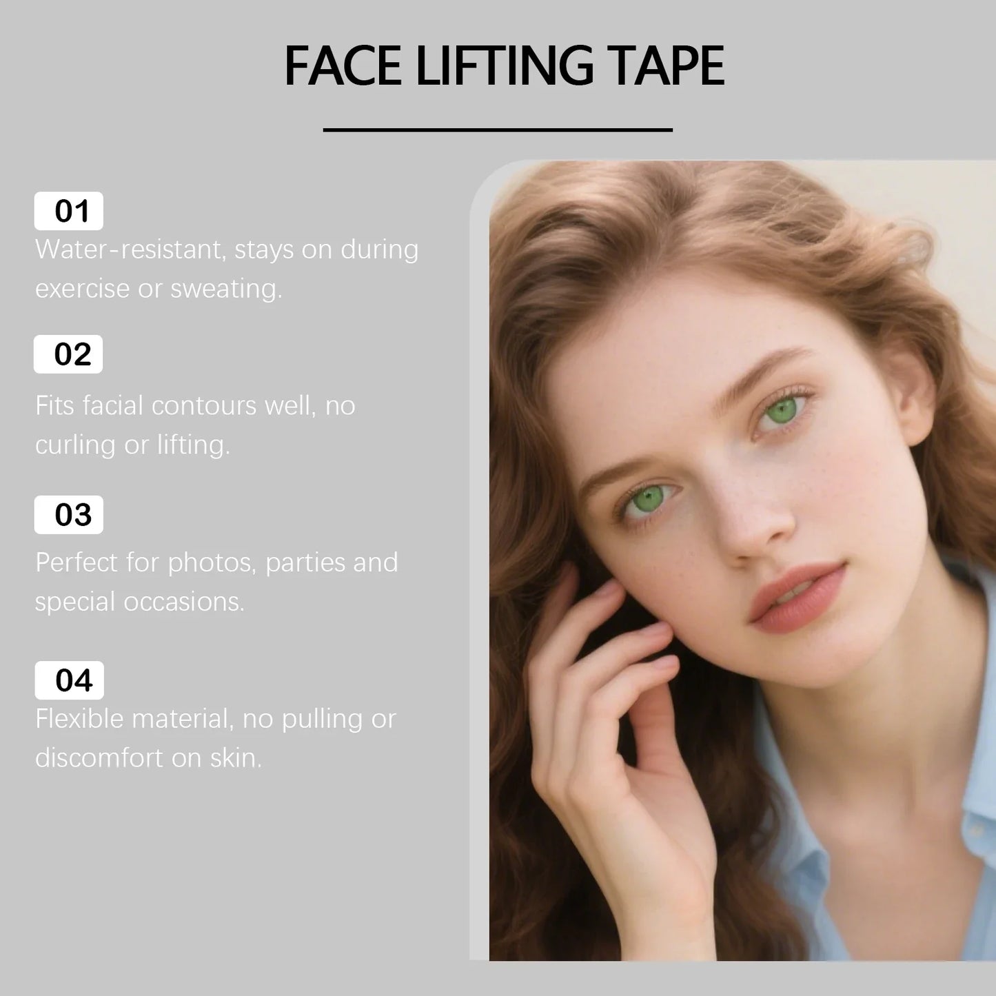 Invisible Face Lift Tape V-Shape Firming Patch 40pcs