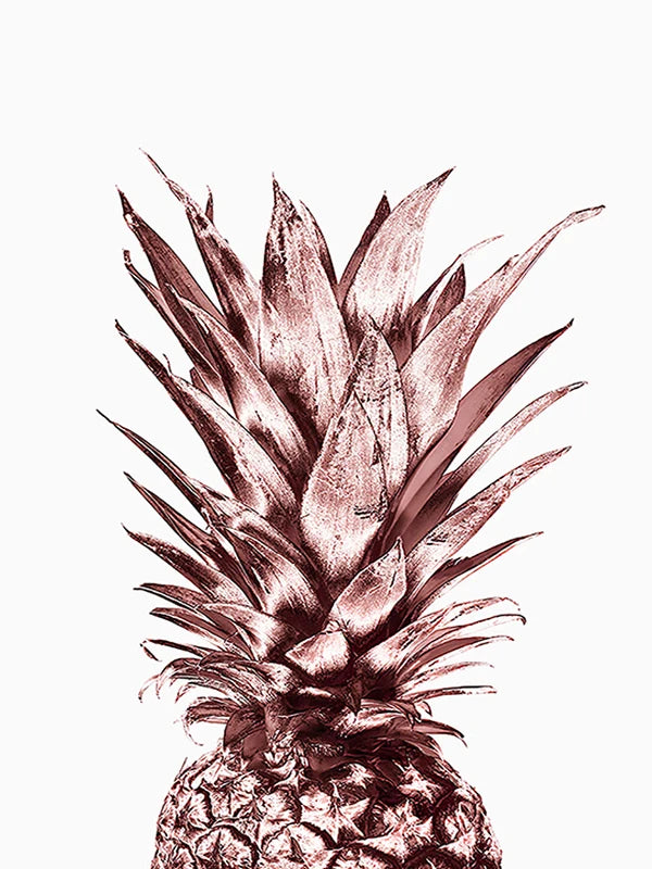 Rose Gold Tropical Pineapple Canvas Wall Art Print | Home Décor Canvas Wall Art Print Peaceful Pleasures Health and Wellness A0318-01 40x50cm Unframed