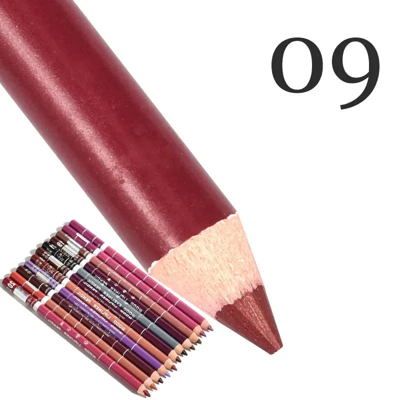 28-Color Waterproof Matte Lip Liner Pencil – Long-Lasting