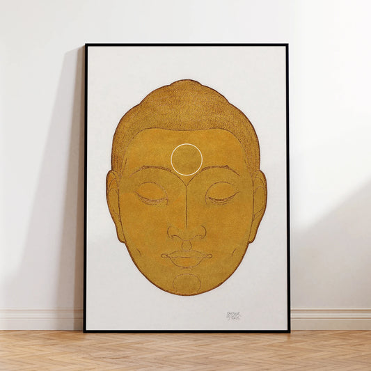 Buddha Head Canvas Wall Art Print | Reijer Stolk Home Decor Canvas Wall Art Peaceful Pleasures Health and Wellness G4355 21x30cm Unframed