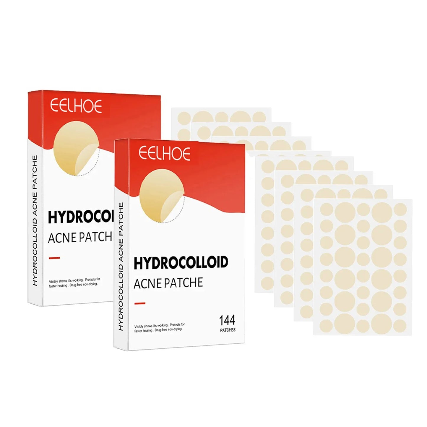 144pcs Face Acne Patch Invisible Skin Care Pimple Acne Patches Anti-inflammatory Healing Absorbing Spot Sticker Covering Acne Peaceful Pleasures Health and Wellness 2 Box