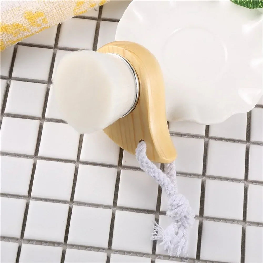 2pcs Skin Color Wash Face Brush, Blackhead Cleansing Bamboo Charcoal Manual Face Wash Brush Peaceful Pleasures Health and Wellness