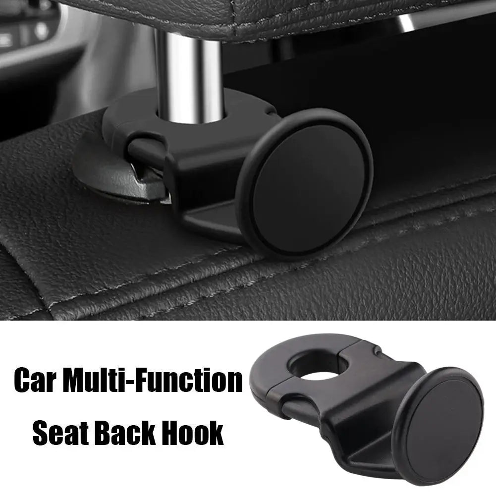 2-Pack Car Headrest Hooks | 20KG Heavy-Duty Back Seat Organizer
