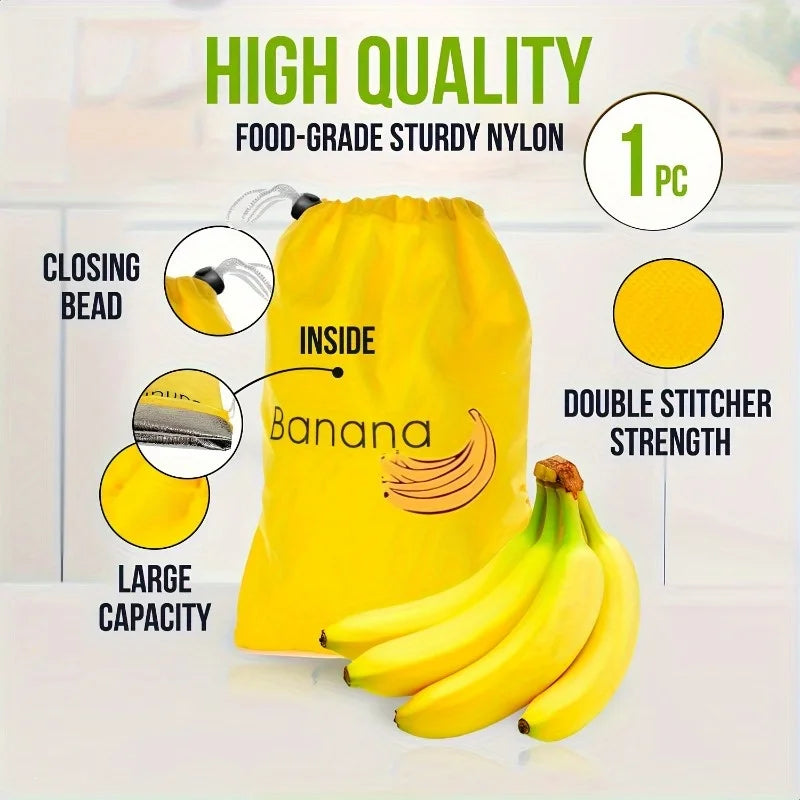 A Practical Bag For Storing Yellow Bananas To Keep Them Fresh, Convenient To Use, Washable, And Durable. Ideal For Organizing Peaceful Pleasures Health and Wellness