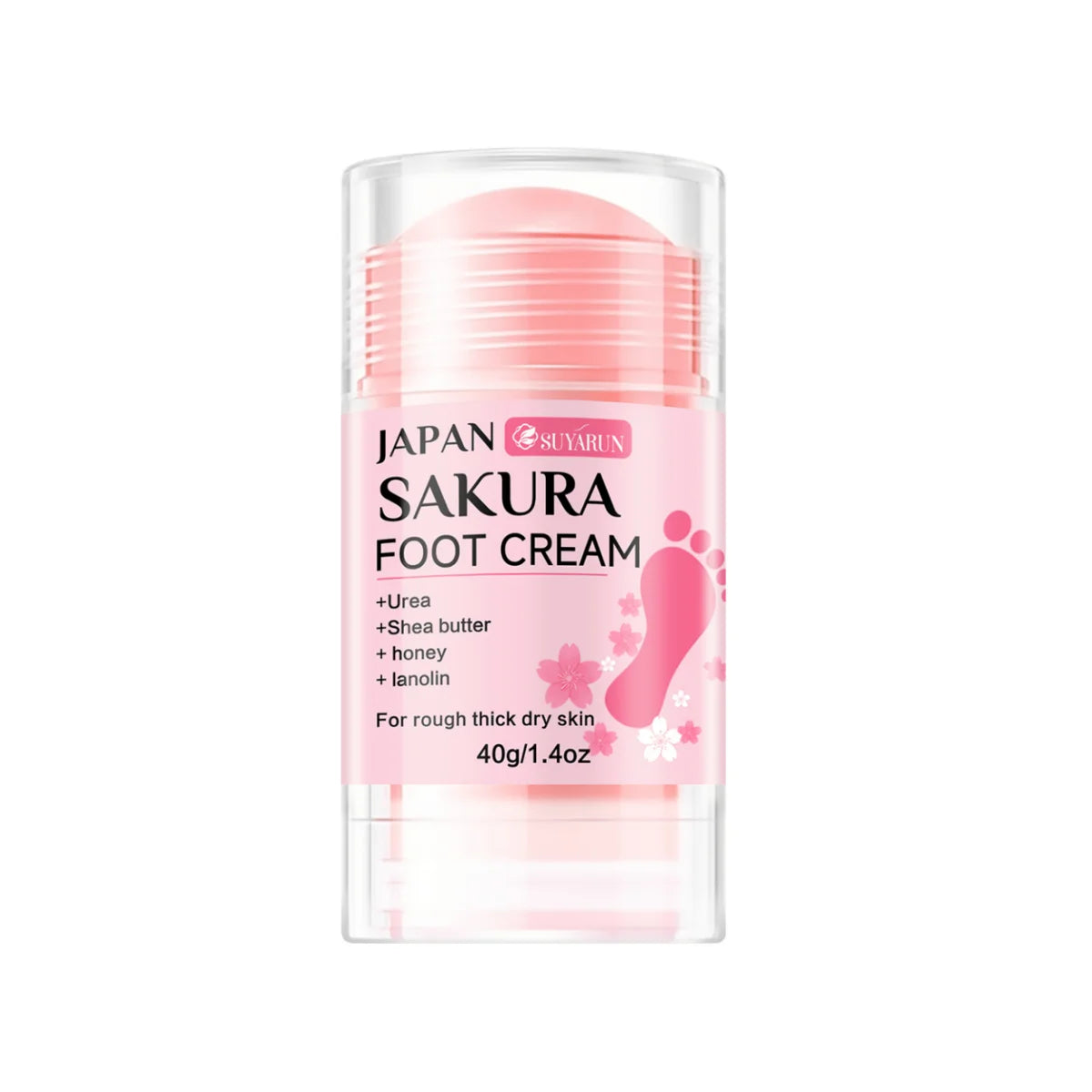 SUYARUN 60% Urea Foot Cream Stick - Moisturizing & Exfoliating, Cracked Heel Repair, Deep Hydration for Dry Feet, Long protect. Peaceful Pleasures Health and Wellness F