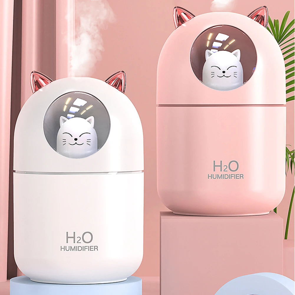 USB Mini Humidifier & Aroma Diffuser with LED Night Light