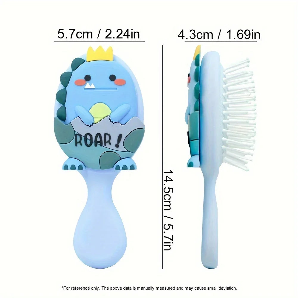 Dinosaur Mini Detangling Brush – Air Cushion Scalp Massager