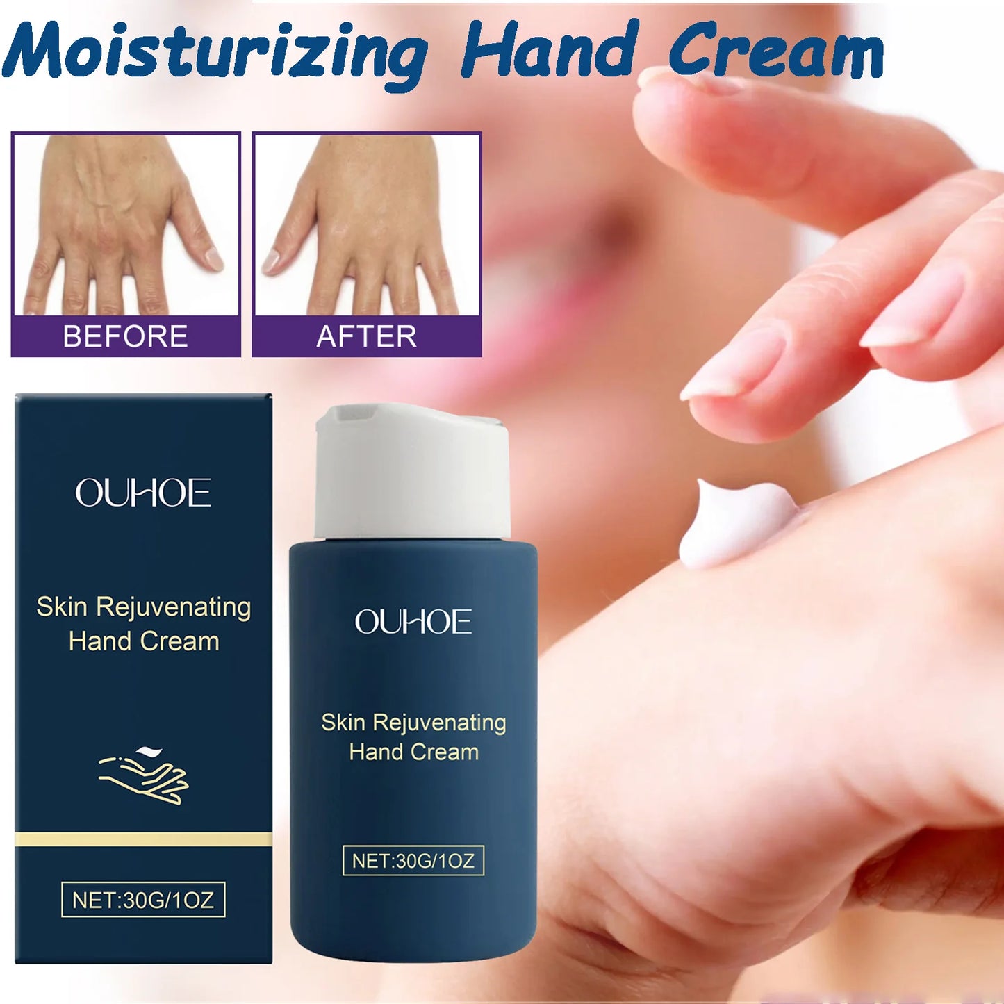 Hand Cream with Niacinamide, Retinol & Hyaluronic Acid – 30g