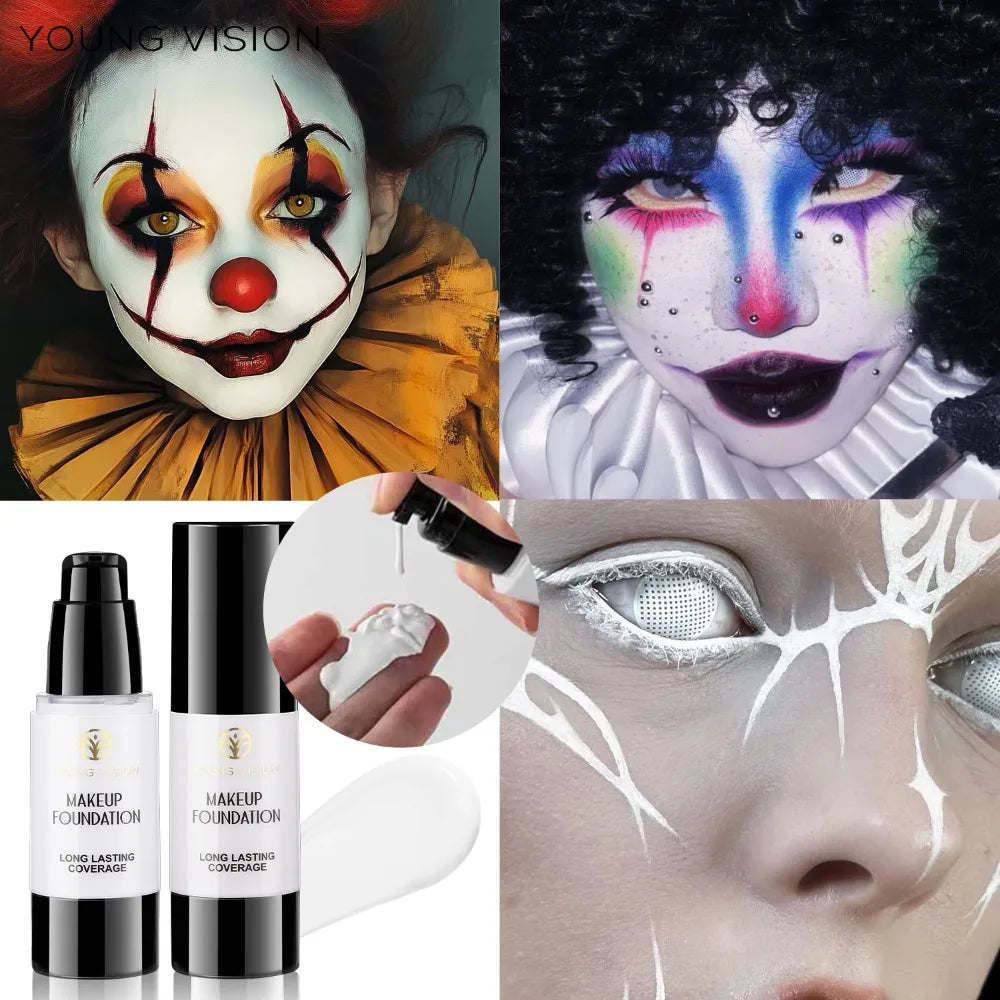 White Matte Liquid Foundation Full Coverage Concealer Base 30ml