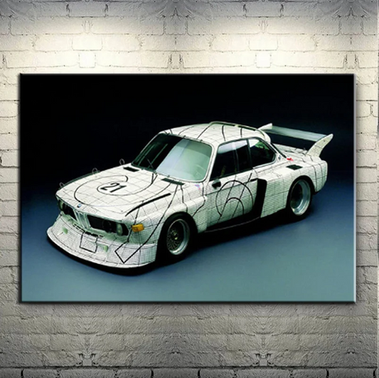 BMW M3 E30 Retro Supercar Canvas Wall Art Poster | Unframed Canvas Wall Art Peaceful Pleasures Health and Wellness