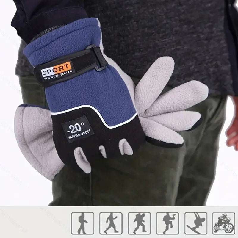 RooRuns Fleece Winter Gloves – Windproof Full Finger Unisex