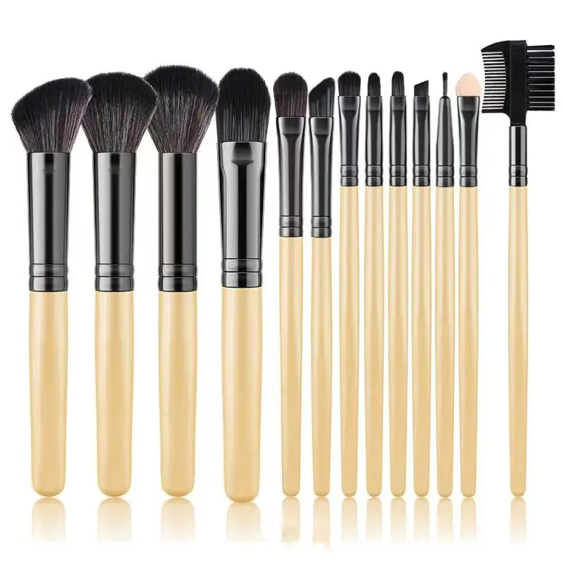 RUNTOIN 13-Piece Makeup Brush Set – Soft Fluffy Travel Kit
