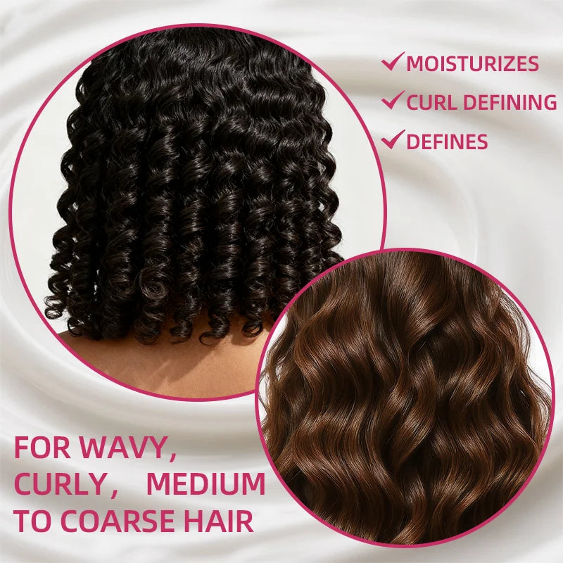 YUITIKUE 7-in-1 Curling Cream 100g - Defines Curls, Controls Frizz, Adds Shine & Moisture, Heat Protection for Curly/Wavy Hair Peaceful Pleasures Health and Wellness
