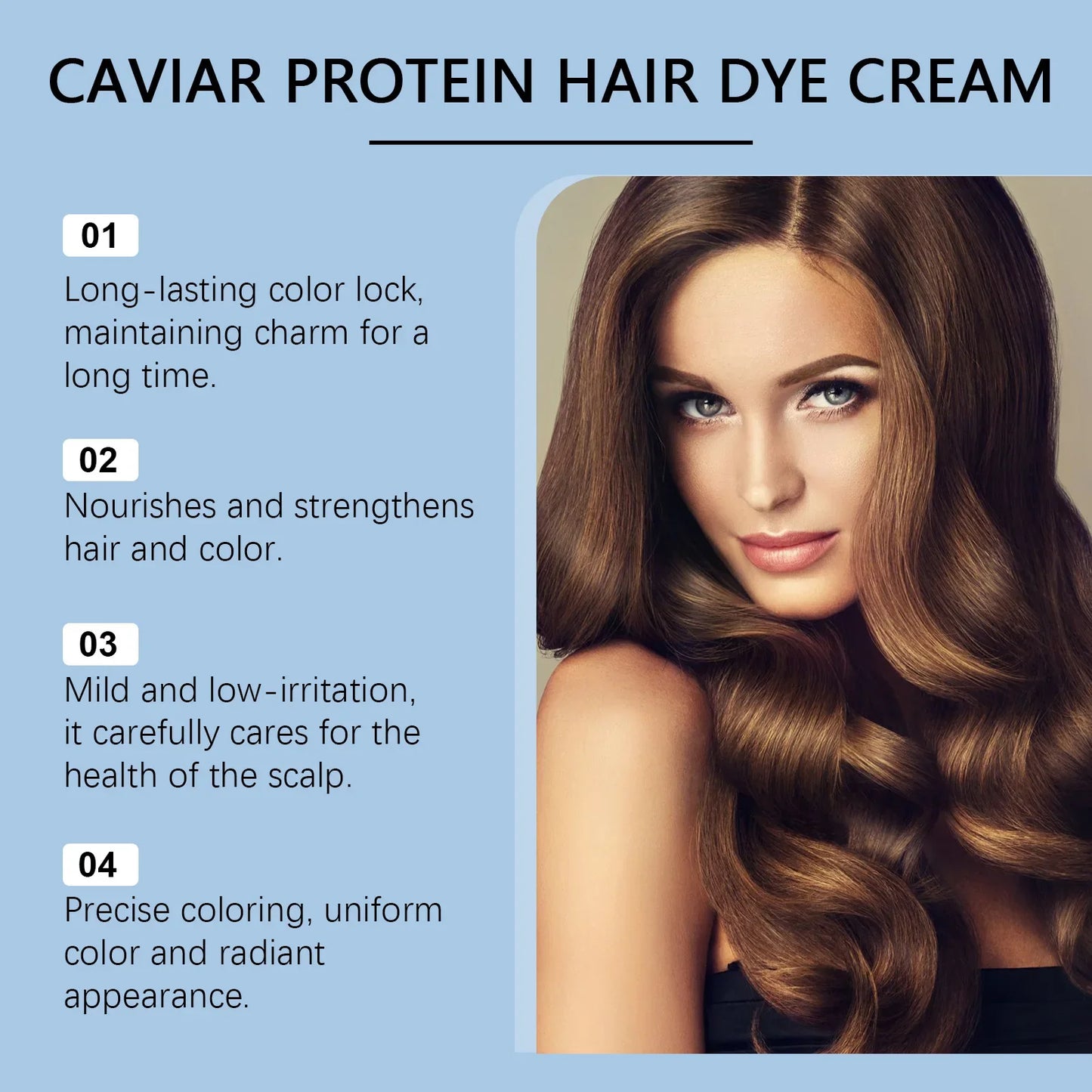 HOEGOA Caviar Protein Hair Color Shampoo – Black Brown 500ml