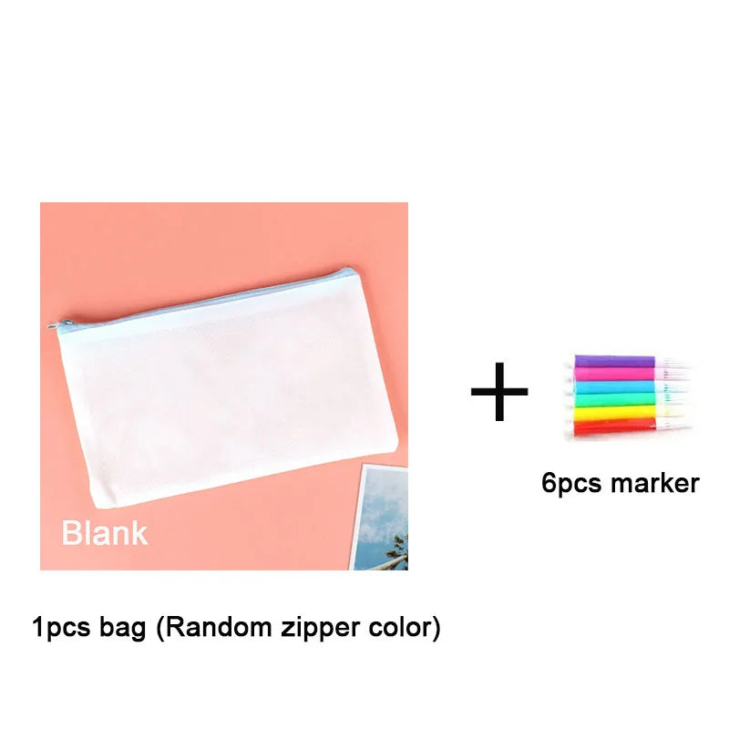 Non Woven Pen Bag DIY Coloring Stationery Kids Students Painting Toys