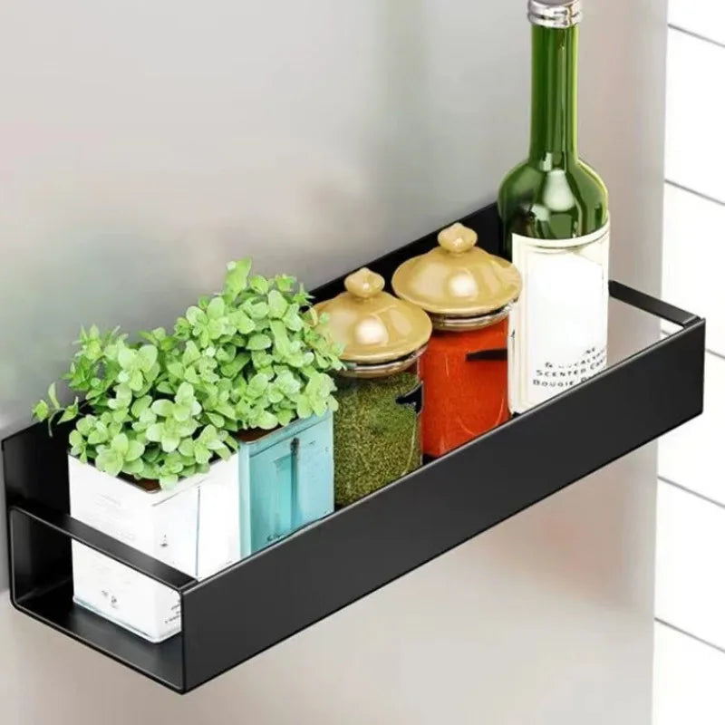 2pcs Magnetic Storage Shelf Household Kitchen Refrigerator Washing Machine Side Hanging Storage Rack, Multifunctional Storage Peaceful Pleasures Health and Wellness