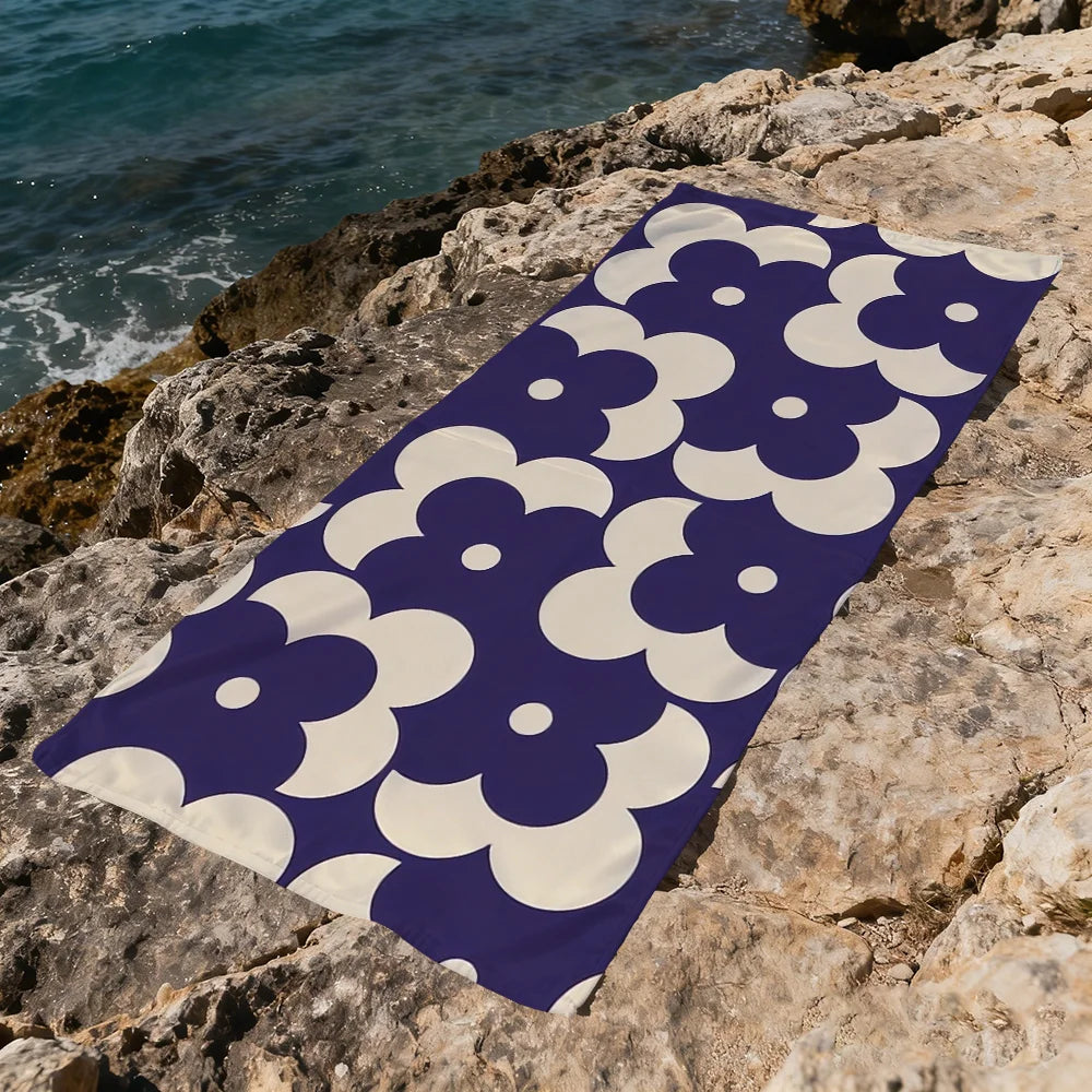 Flower Cartoon Quick-Dry Beach Towel | Pool, Gym & Travel