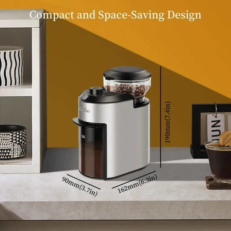 URGGU 200W Burr Coffee Grinder | 28 Grind Settings, Stainless Steel