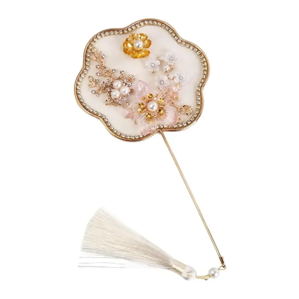 Vintage Chinese Silk Fan with Tassels & Pendant | Bridal Wedding