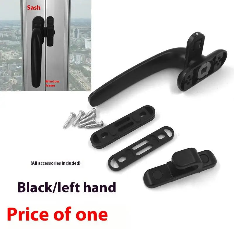 New Thickened Aluminum Alloy Window Handle Casement Window Seven-Character Handle Outside Open Window With Lock Handle Peaceful Pleasures Health and Wellness A1