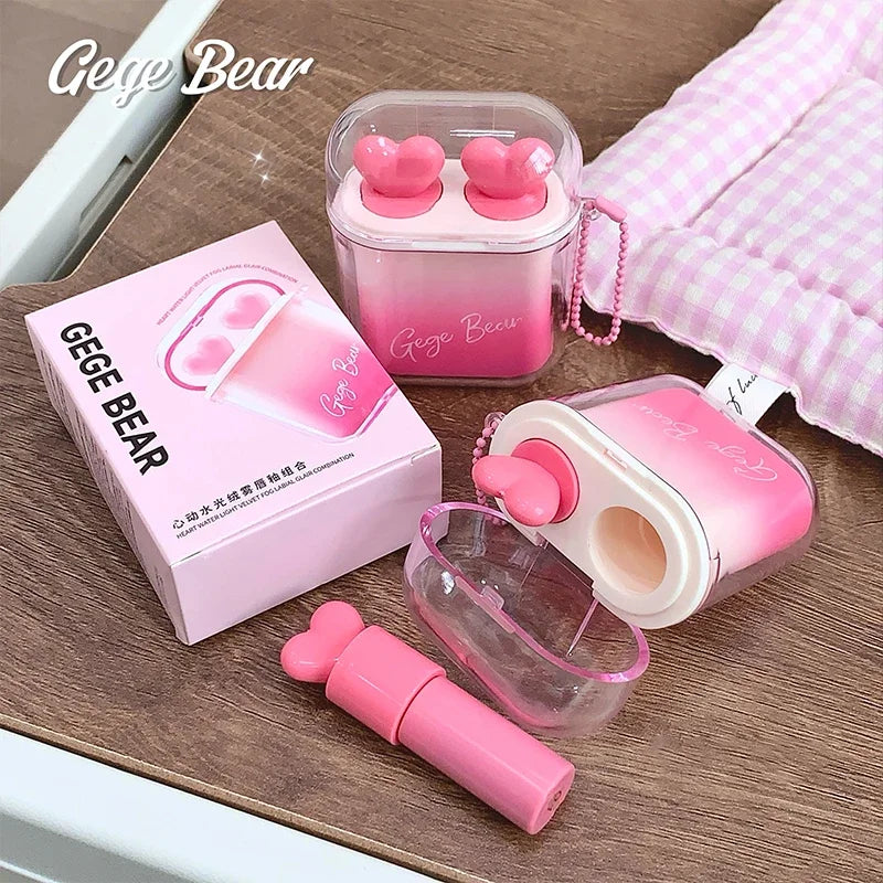 Rose Pink Matte Velvet & Mirror Lip Gloss Kit | Long-Lasting