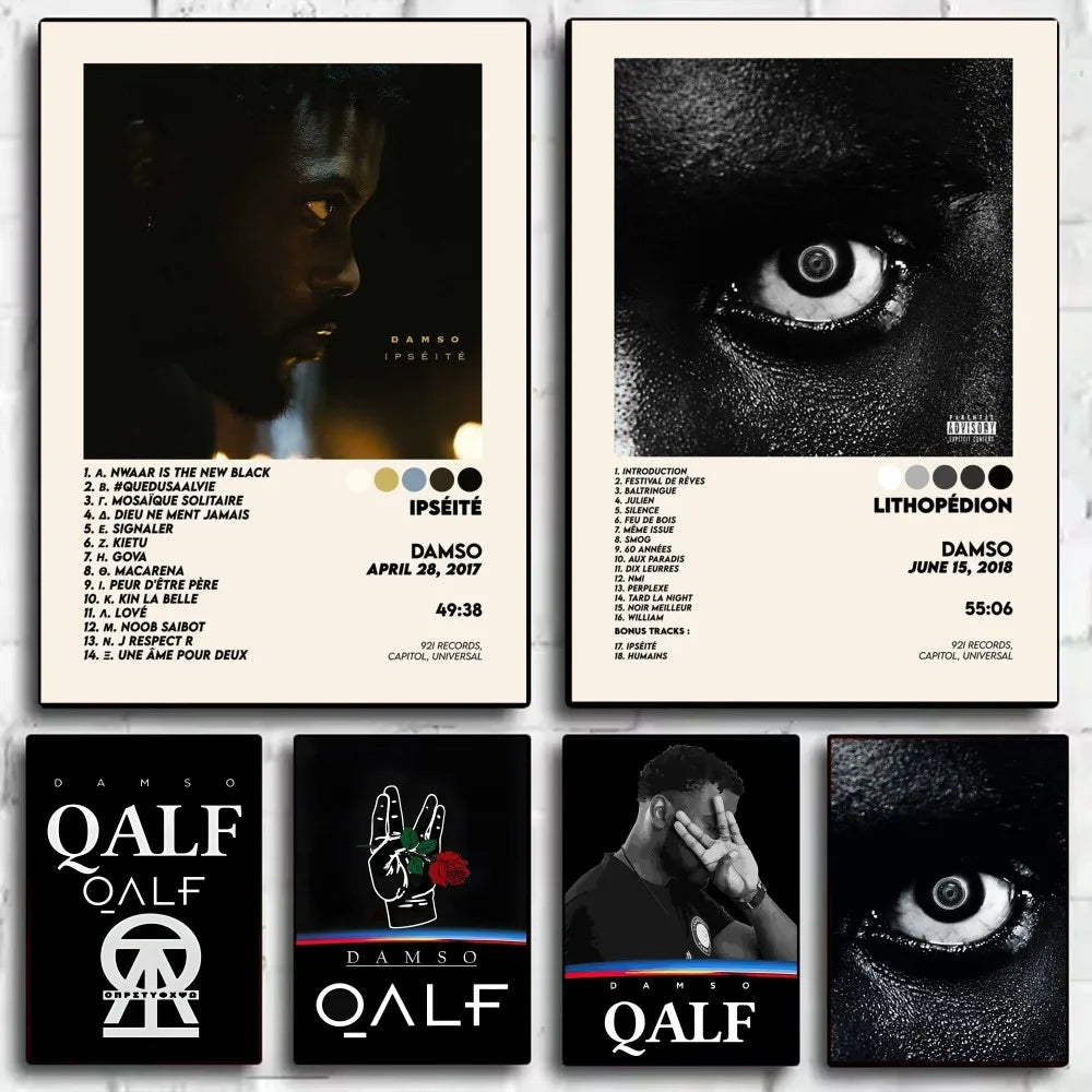D-Damso Qalf Rapper Poster HD art sticky wall waterproof home living room bedroom bar aesthetic decoration Peaceful Pleasures Health and Wellness