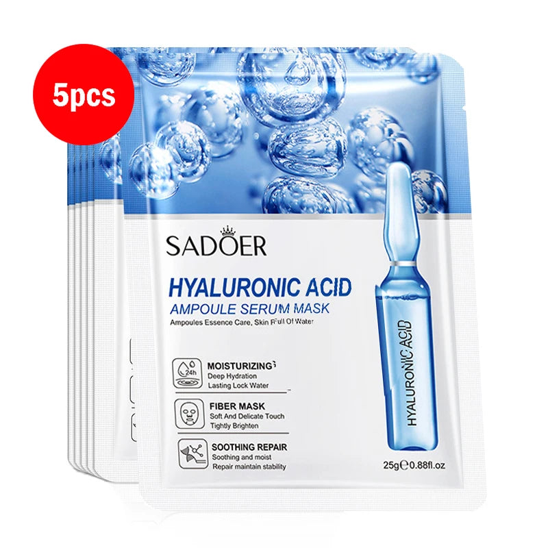 24K Gold Hyaluronic Acid Face Mask – Firming & Brightening Gold Sheet Face Mask Peaceful Pleasures Health and Wellness Hyaluronic Acid 5p