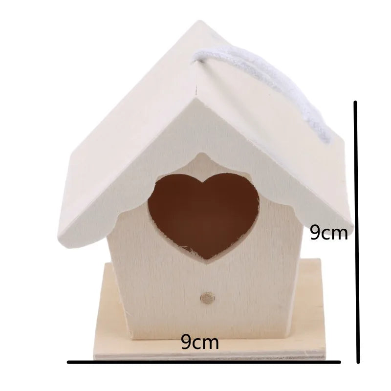 Wood Bird Nesting Box for Parakeets, Budgies & Lovebirds