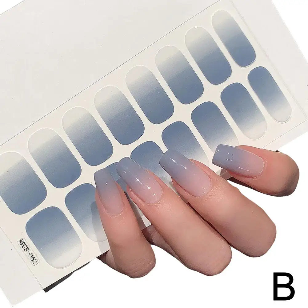 Gradient Ombre Nail Wraps – No-Lamp French Nail Stickers