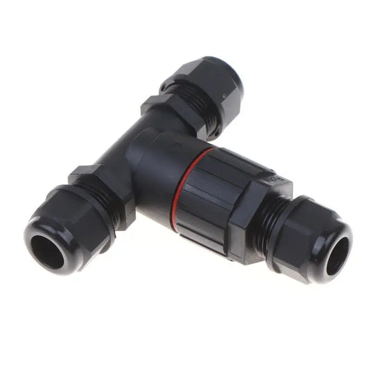 1Pc T Shape Waterproof Electric Connector Quick Screw Connect Push-in Terminals IP68 2/3/4/5Pin For Junction Box Wire Connector Peaceful Pleasures Health and Wellness