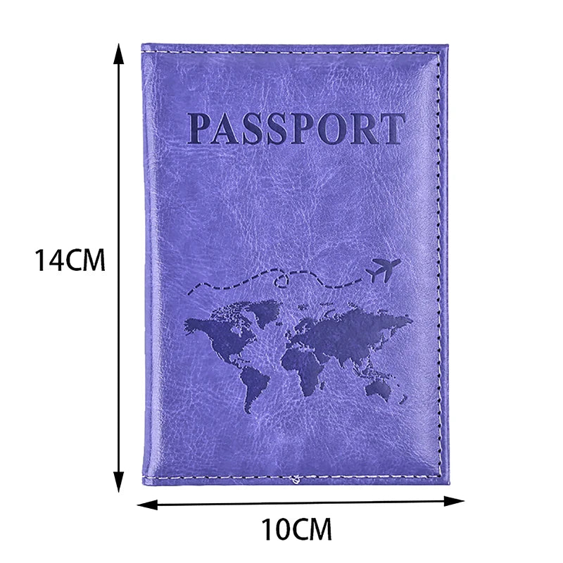 PU Leather Passport Holder – Slim Unisex Travel Wallet & Card Case