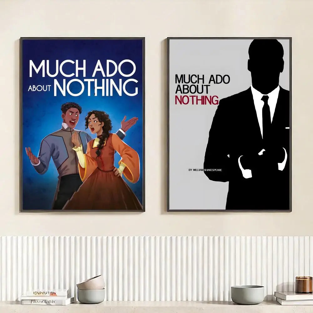 Drama M-Much Ado About Nothing Poster HD Self Adhesive Waterproof Wall Art Ideal for Home Office Dorm Bedroom Great Gift Peaceful Pleasures Health and Wellness