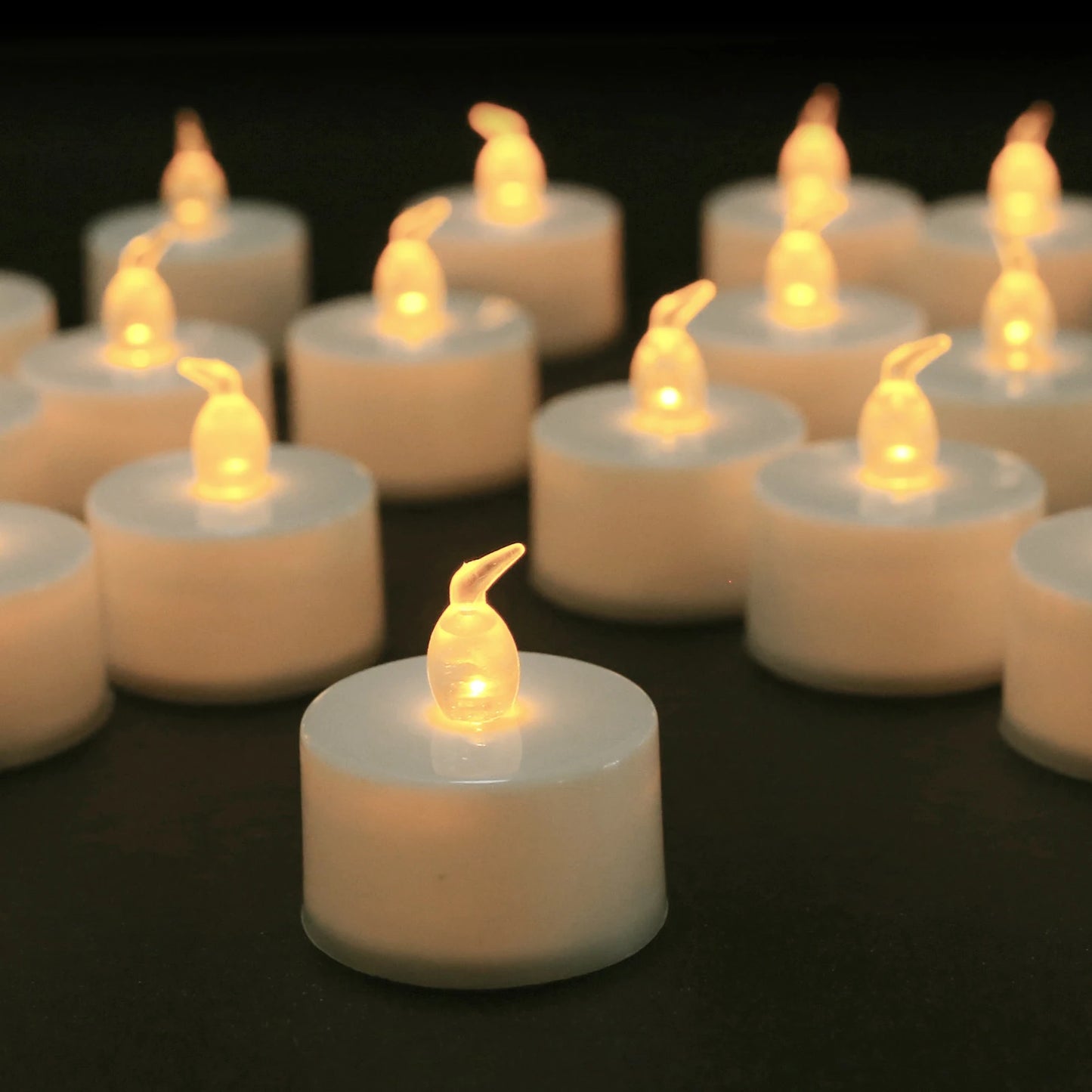 Tea Lights Battery Operated LED Realistic Bright Flameless Candles Flickering Electric Candles for Seasonal & Festival Home Deco Peaceful Pleasures Health and Wellness 12Pcs WarmwhiteLight