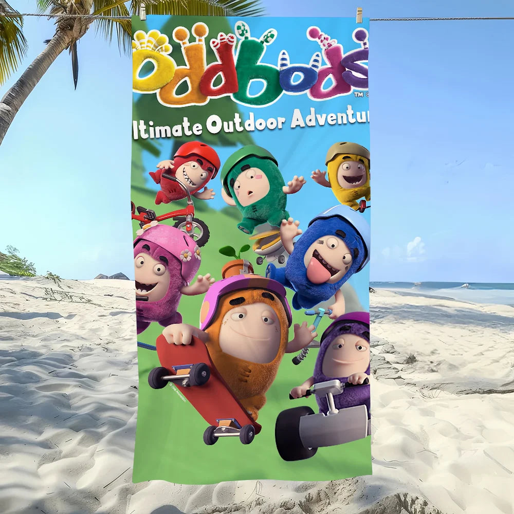 Oddbods Cartoon Beach Towel | Quick Dry, Soft, Large Sizes Beach Towel Peaceful Pleasures Health and Wellness z2 STJ80x130CM