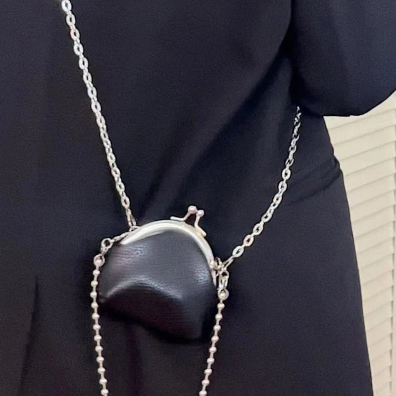 Women's Mini Chain Crossbody Bag – PU Leather Evening Shoulder Bag