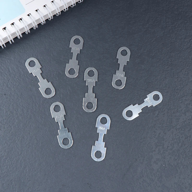 10-Pack Automotive Flat Zinc Fuses 30A–150A 32VDC Car Insert