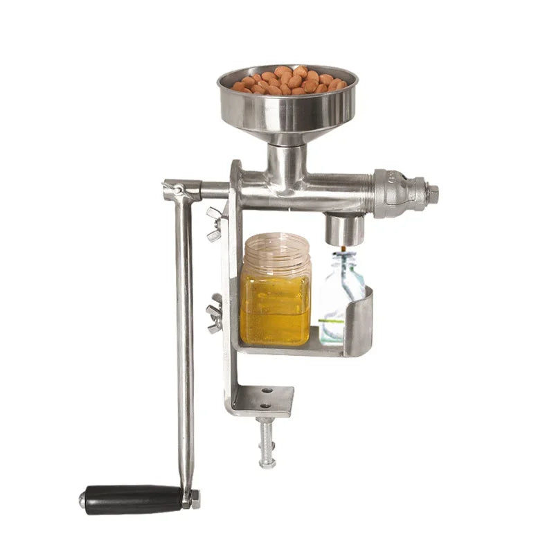 Manual Hand-Crank Oil Press – 304 Stainless Steel | Peanut