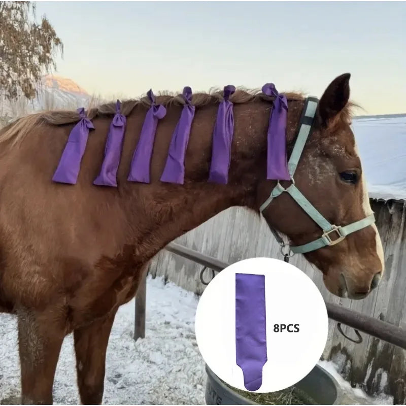 8-Pack Horse Mane Protection Sleeves | Anti-Friction Mane Guard