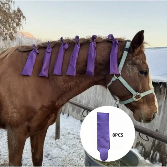 8-Pack Horse Mane Protection Sleeves | Anti-Friction Mane Guard Horse Mane Guard Peaceful Pleasures Health and Wellness